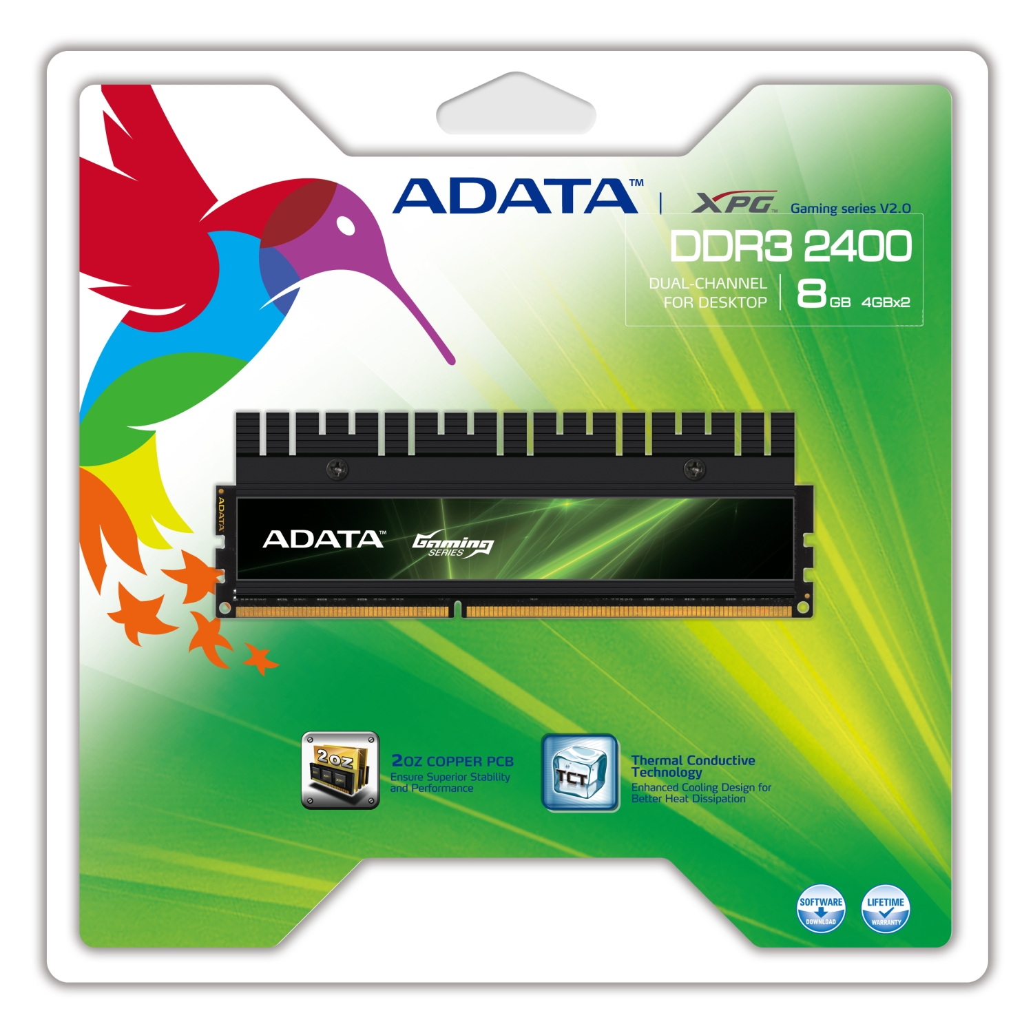 ADATA XPG Gaming DDR3 2400 Dual 8GB package HiRes 01